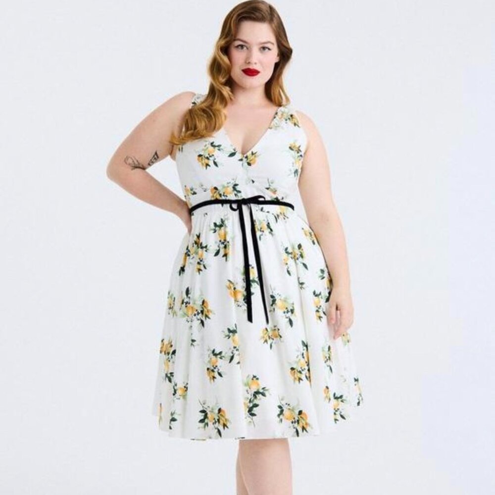 Retro Chic Belted Swing Dress - Torrid